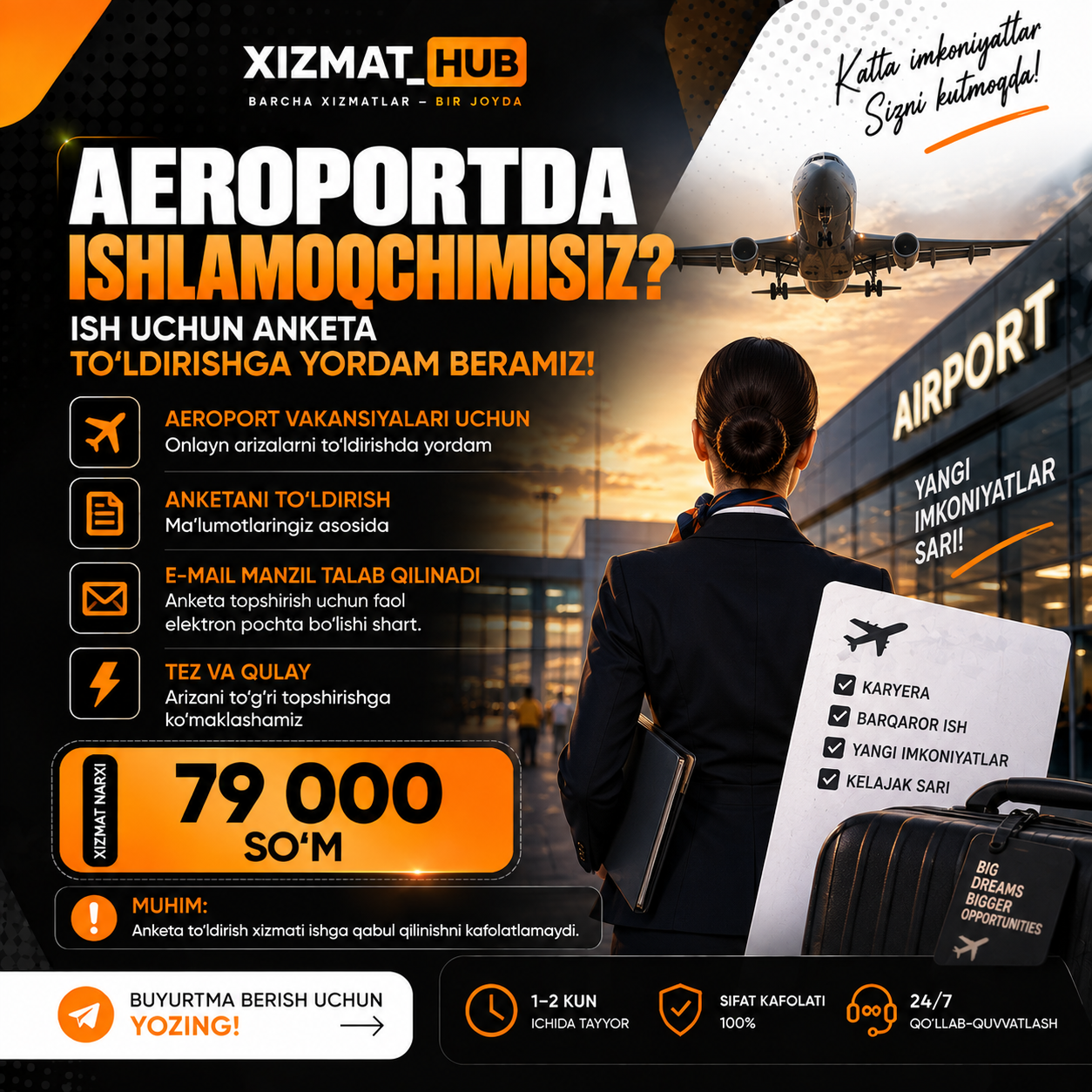 Aeroport ish anketasi posti