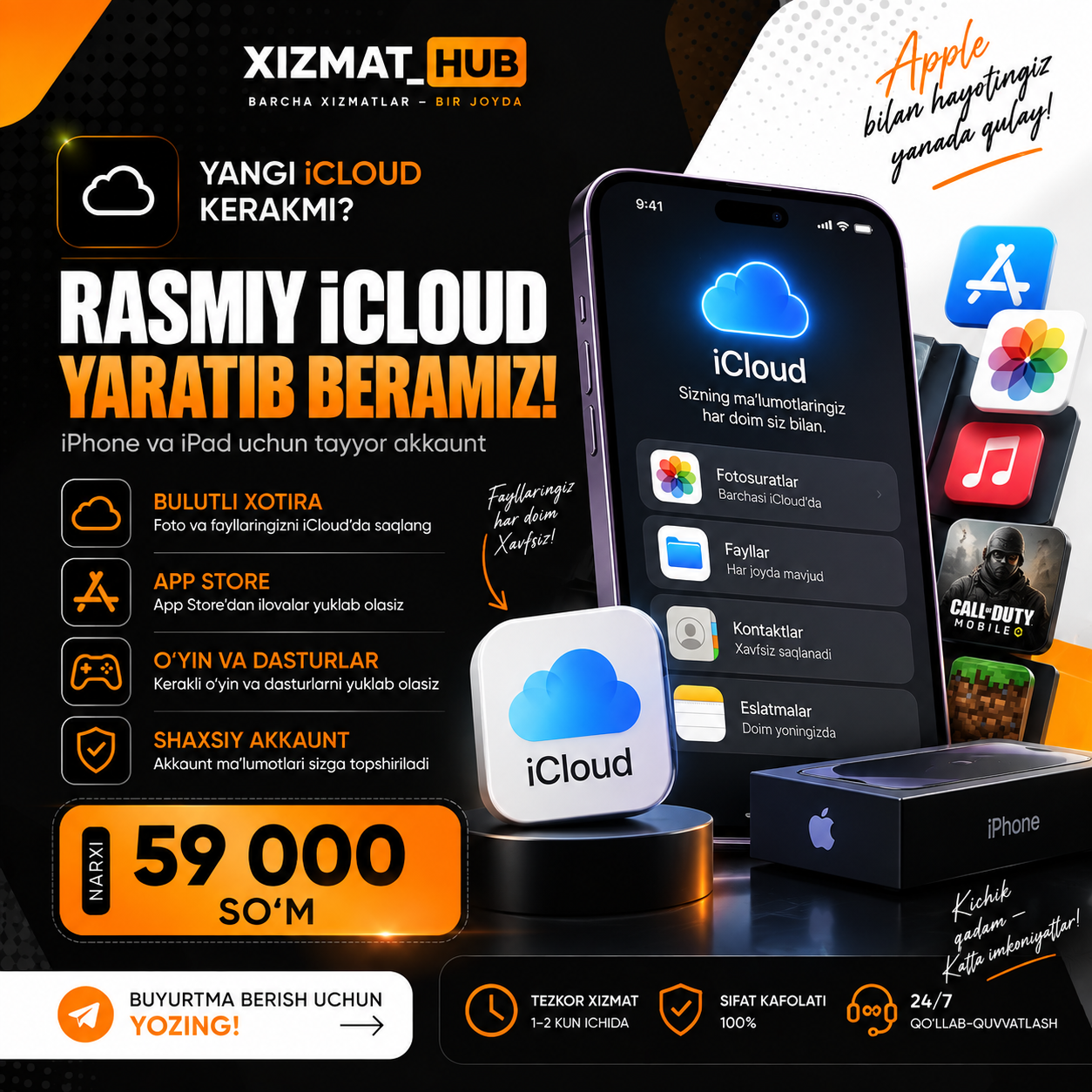 Apple / iCloud akkaunt posti